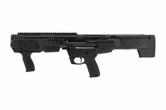 Smith and Wesson MP12 Bullpup Shotgun 14 round capacity features a pic rail and pistol grips